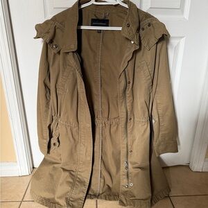 Banana Republic Tan Utility Jacket Mid-Length Cotton Blend